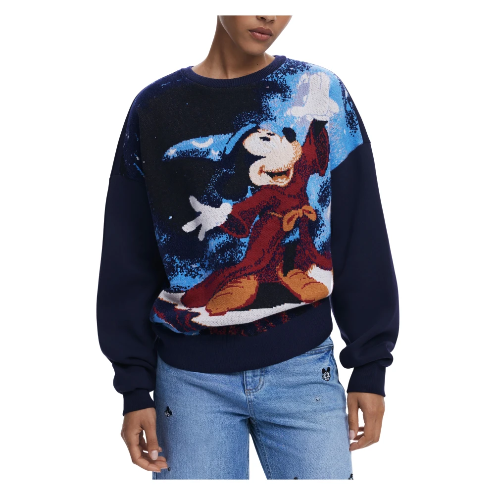 Desigual Damen Blau Fantasy Mickey Sweatshirt