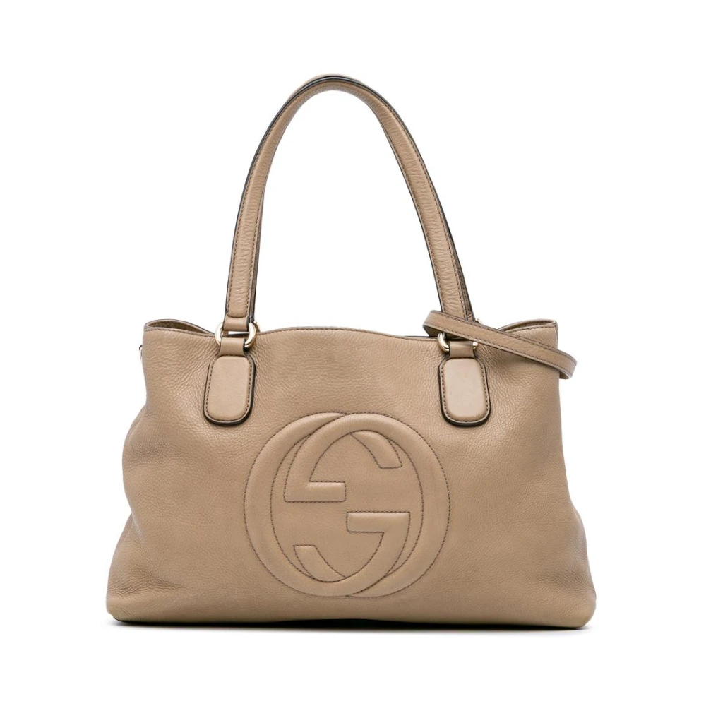 Gucci Vintage Women's Brown Pre-Owned Soho Tote Signature Logo