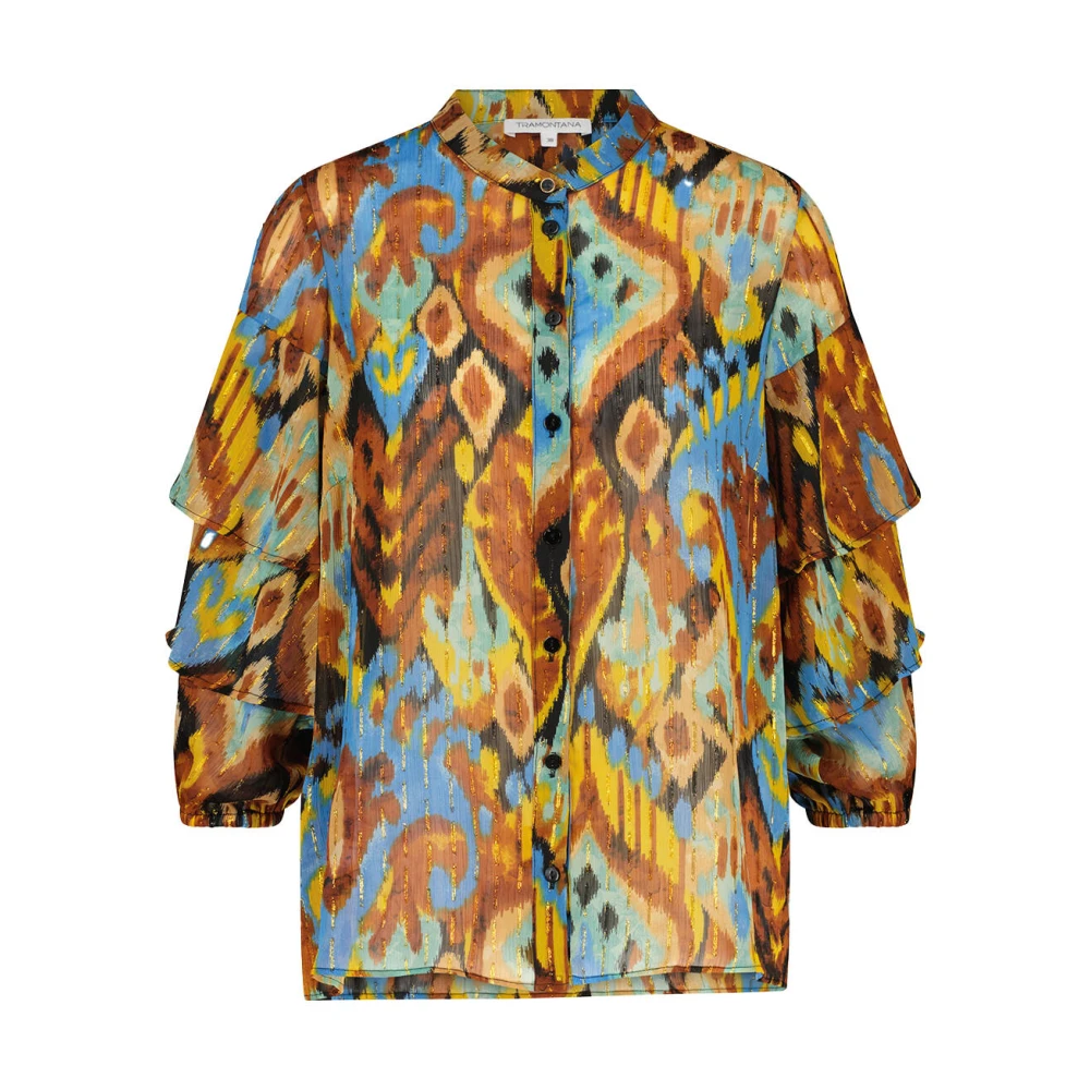 Tramontana blouse C11-11-301 9998 Print Blacks Multicolor Dames