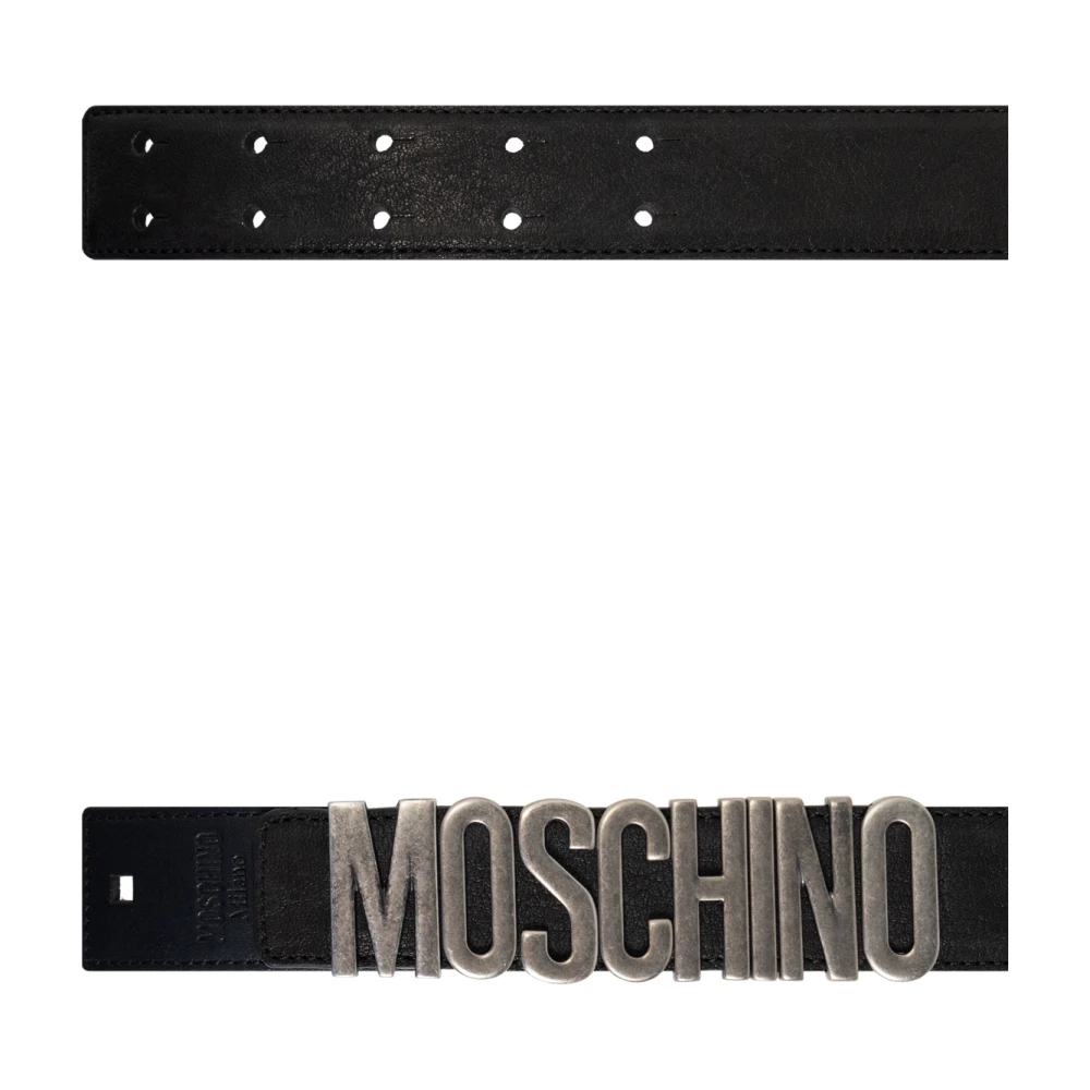 Moschino Riem met logo Black Heren