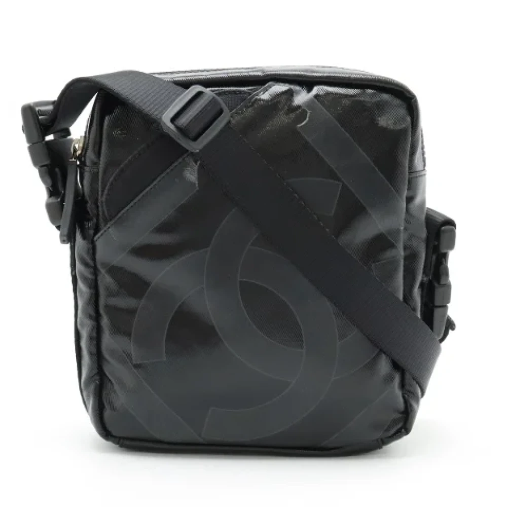 Chanel Vintage Pre-owned Canvas crossbody-bags Black Dames