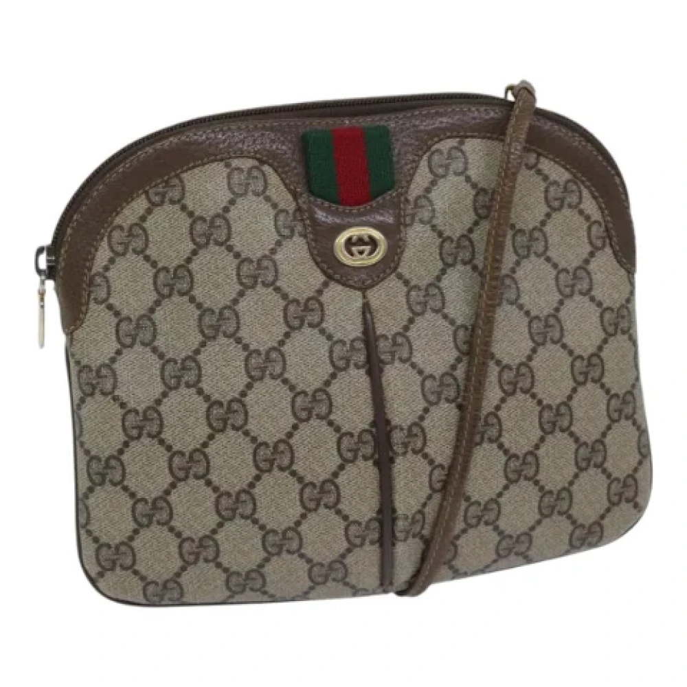 Gucci Vintage Pre-owned Leather shoulder-bags Beige Dames