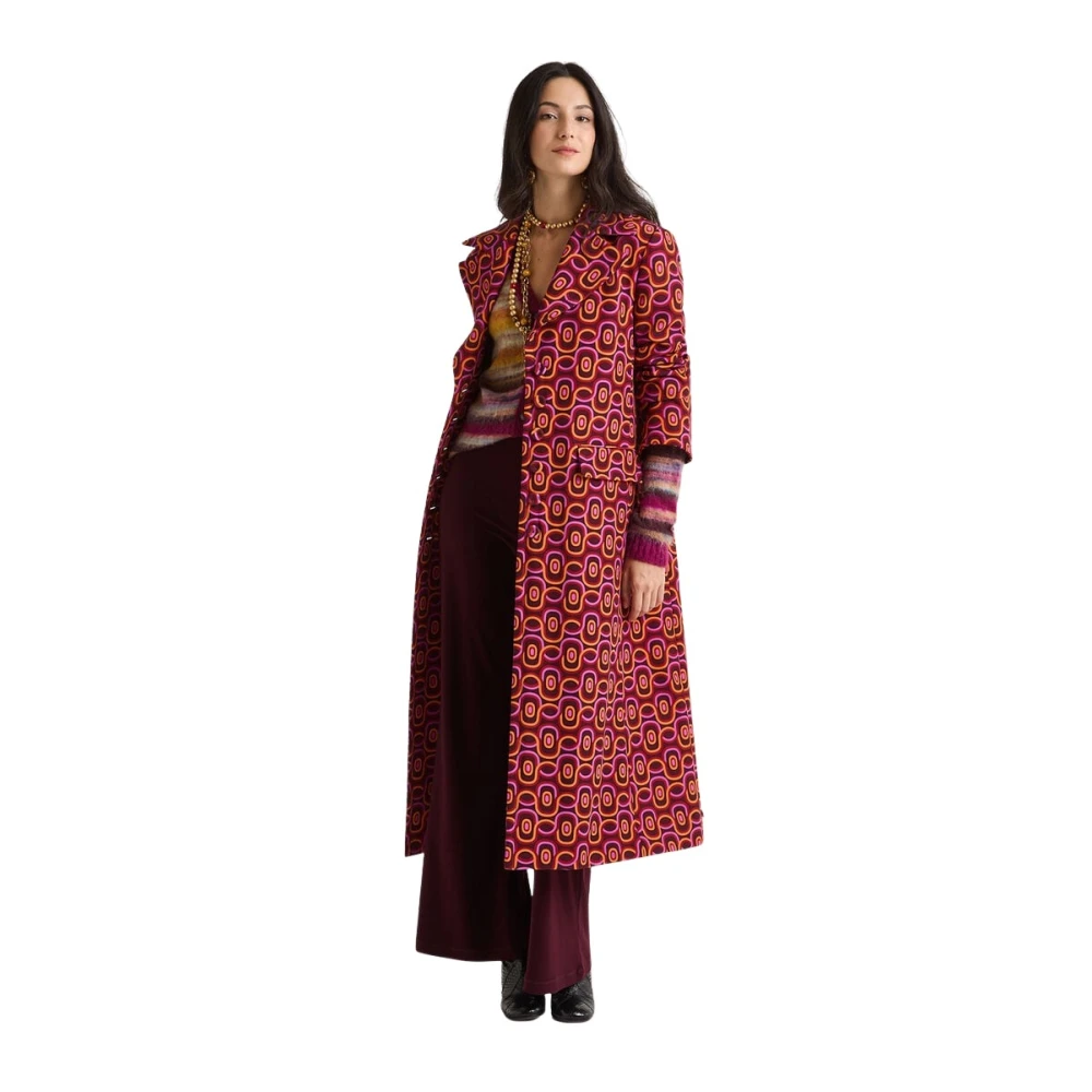 Maliparmi Damen Multicolor Mäntel, Mehrfarbig, Xlgröße: