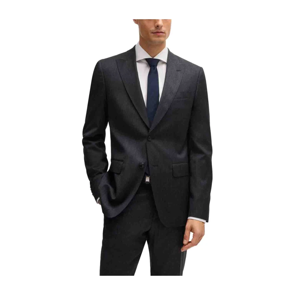 Hugo Boss Slim Fit Wollen Pak Blue Heren