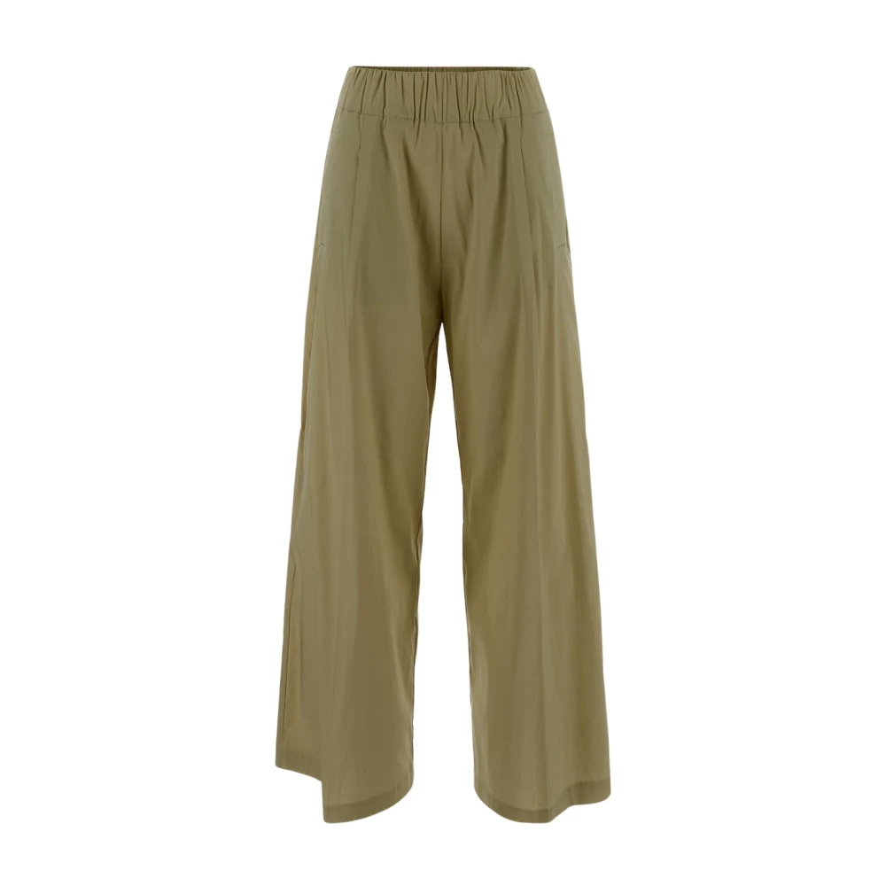 Semicouture Wide Trousers Green Dames