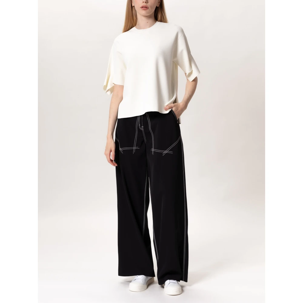 Stella Mccartney Gebreide top met wijde mouwen White Dames