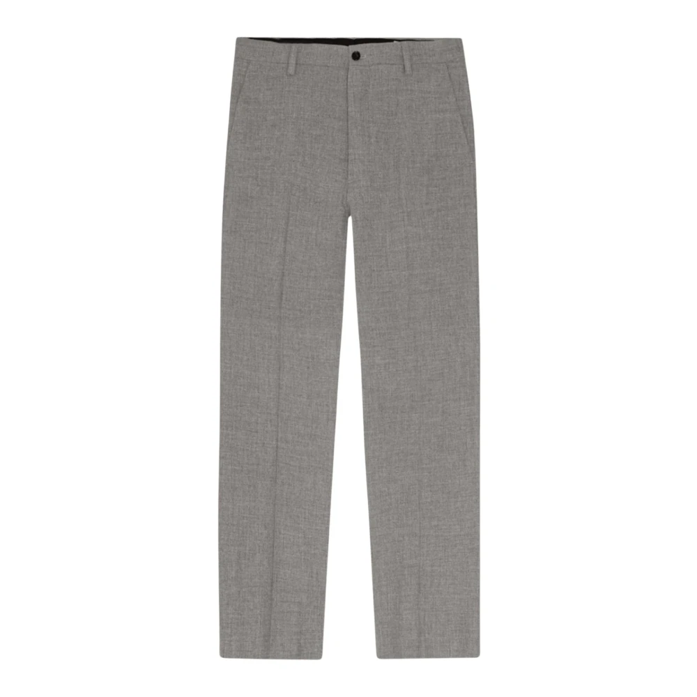 Nn07 Grijze melange pantalon met relaxte pasvorm Gray Heren