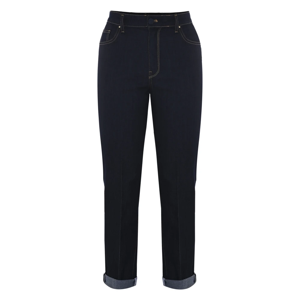 Kocca Stijlvolle Cropped Denim Jeans Blue Dames