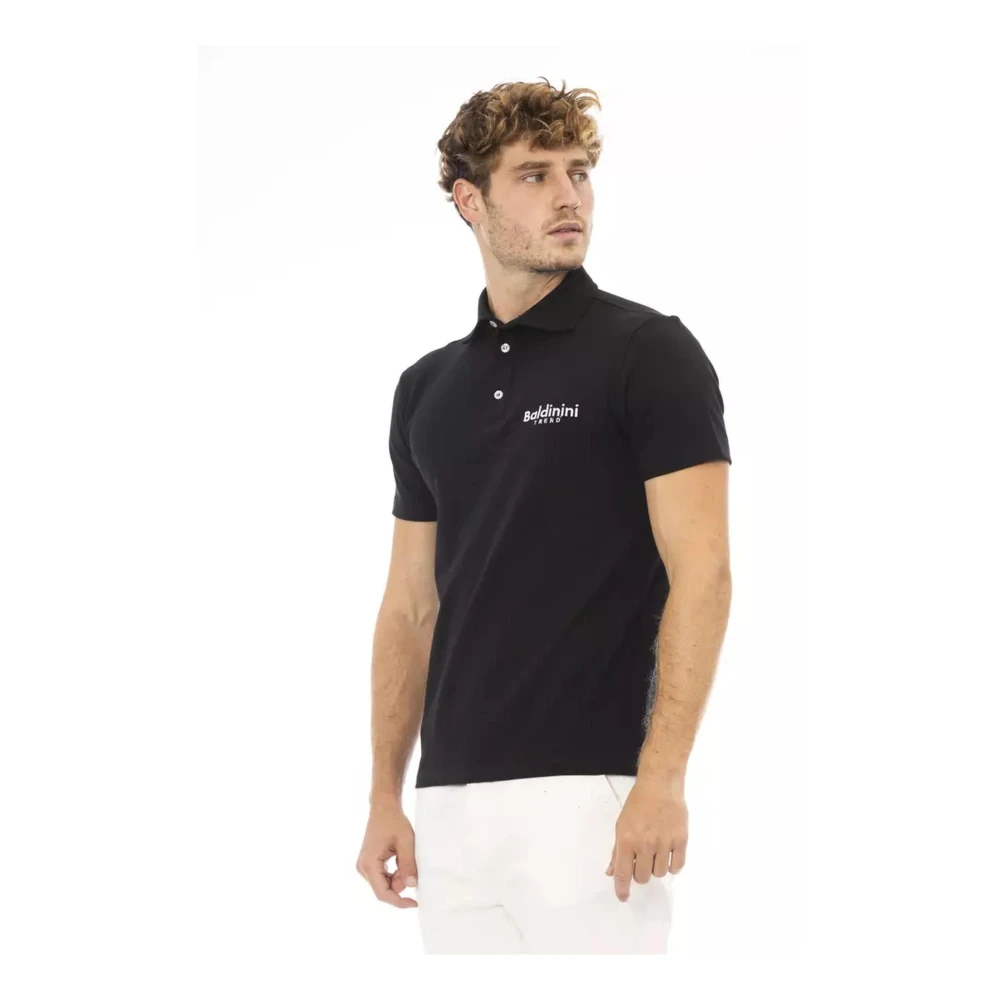 Baldinini Polo Shirt met Geborduurd Logo Black Heren