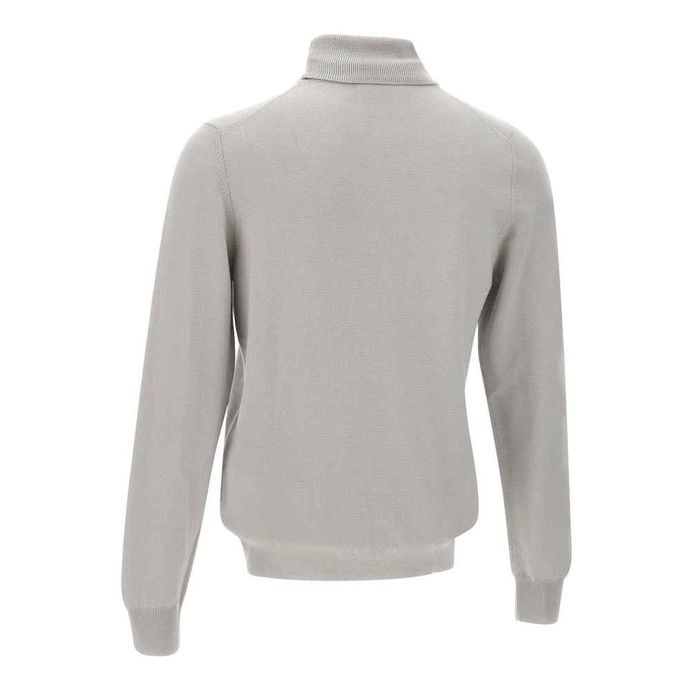 Gran Sasso Merino Wol Coltrui Trui Grijs Gray Heren
