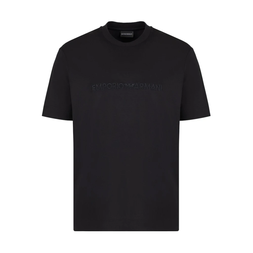 Emporio Armani Hombre Negro - Camiseta Moderna Con Logo - Tops - Xl