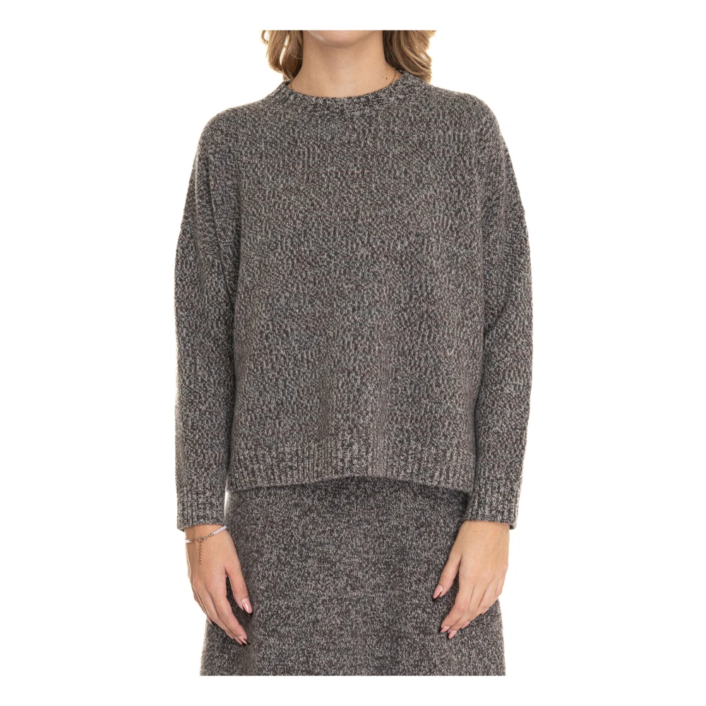 Max Mara Weekend Boxy Wollen Trui Gray Dames