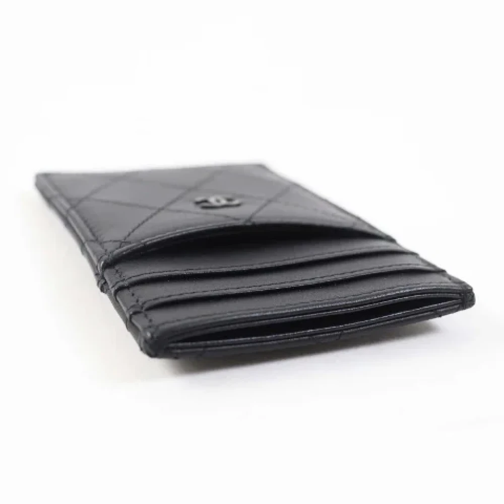 Chanel Vintage Pre-owned Leather wallets Black Dames