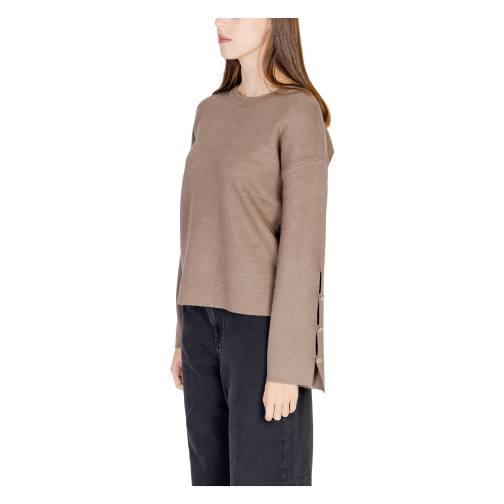 Vila Herfst Winter Dames Gebreide Collectie Brown Dames