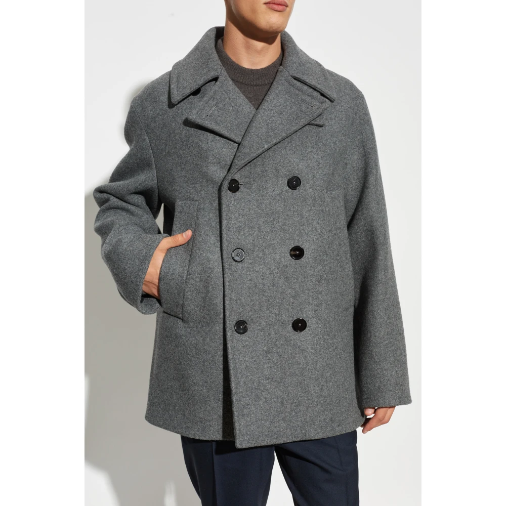 Jil Sander Wollen jas Gray Heren