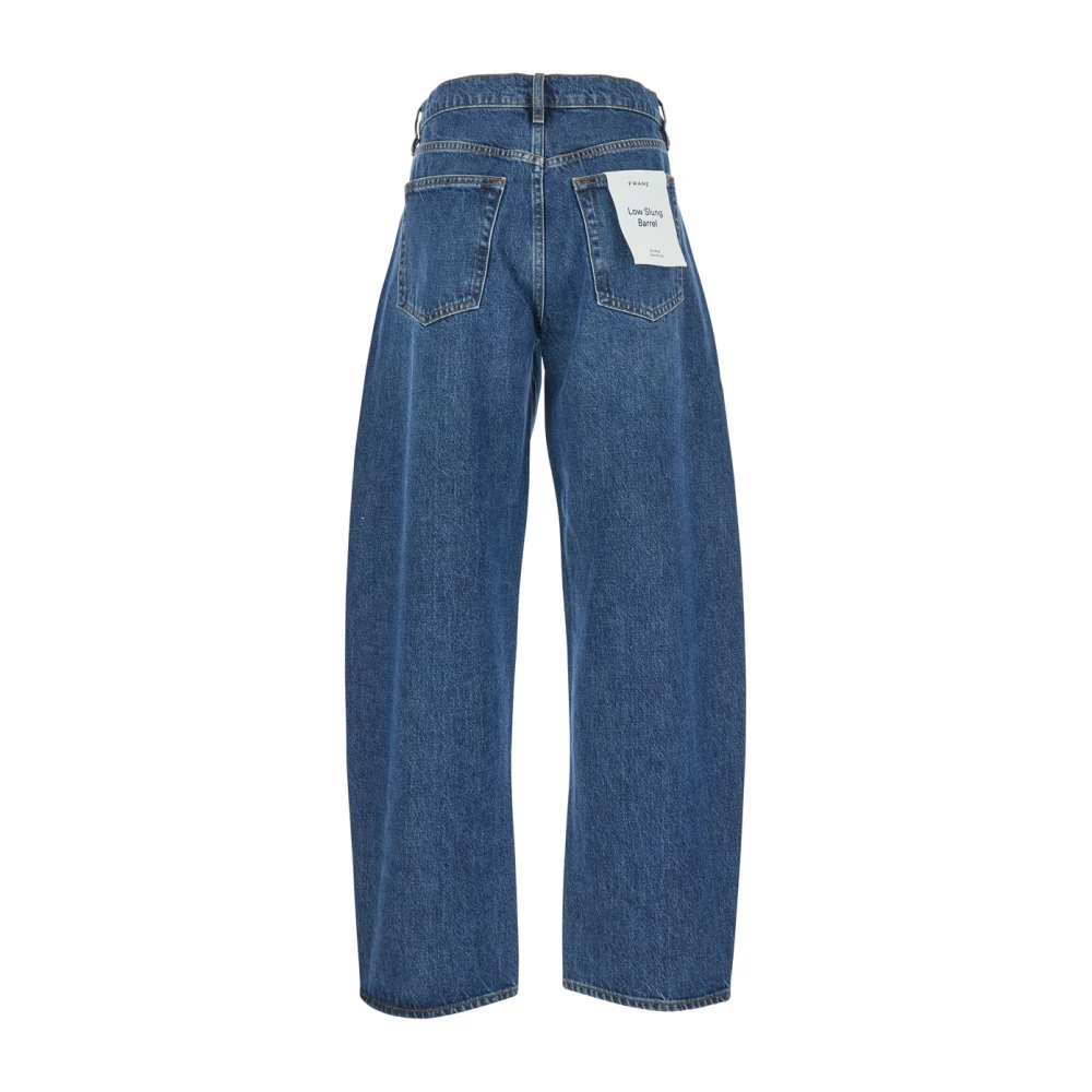 Frame Blauwe Denim Lage Taille Riemlus Jeans Blue Dames