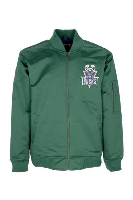 Milwaukee Bucks NBA Lätt Satin Bomber