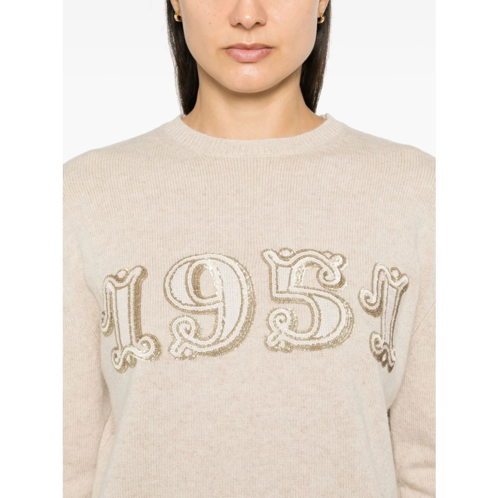Max Mara Luxe Beige Sweater Aw24 Beige Dames