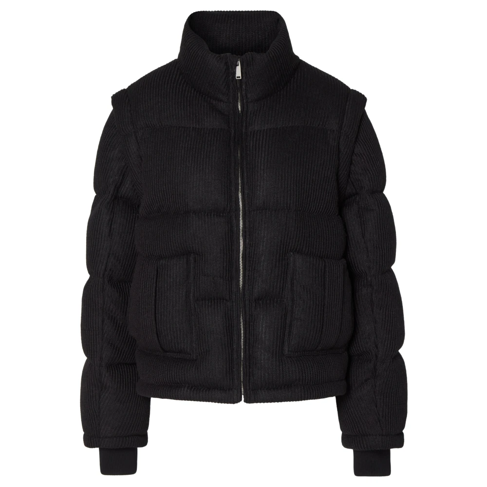Cloeys Gebreid gewatteerd jack vest zwart Black Dames