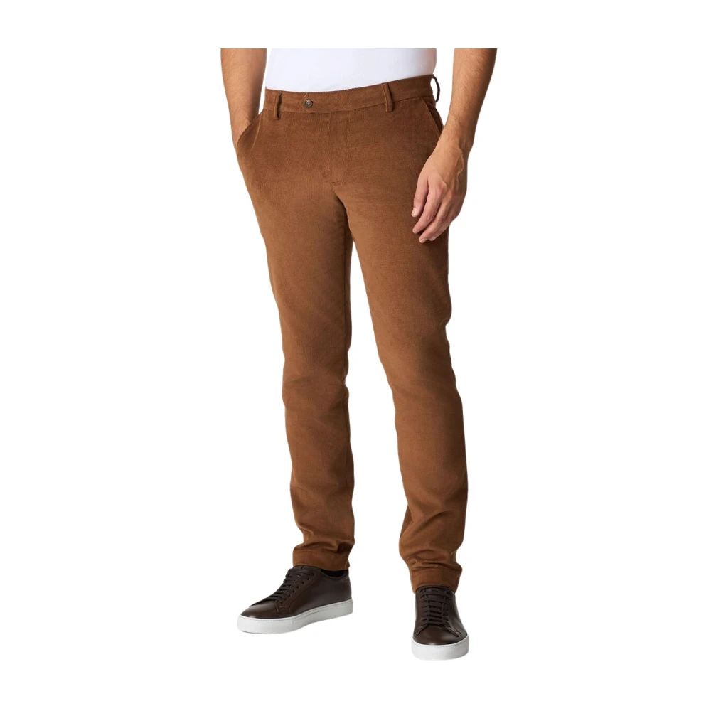Brooks Brothers Men's Brown Chinos, W34, Slim Fit Cotton Corduroy Chinos