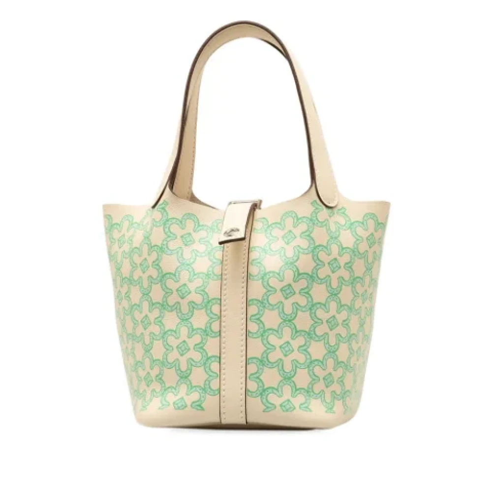 Hermès Vintage Pre-owned Fabric handbags Green Dames