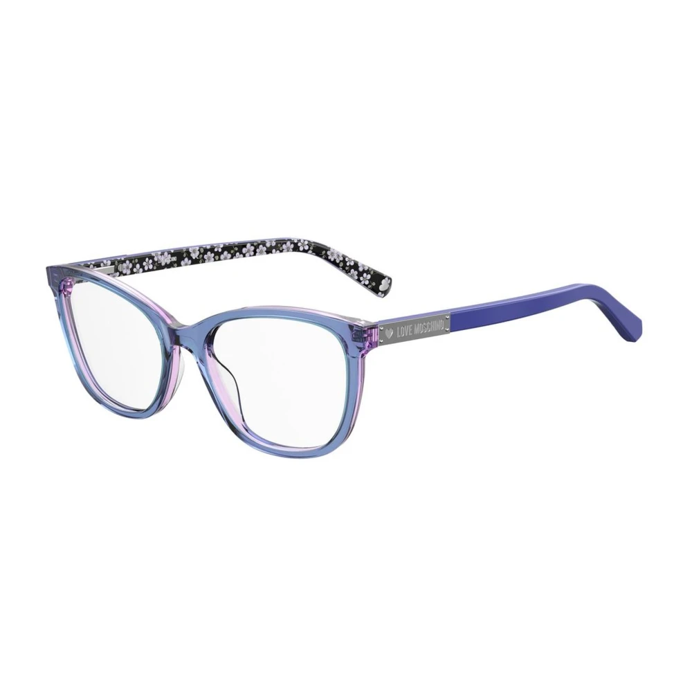 Love Moschino Moderne Blauwe Acetaatmonturen voor Vrouwen Blue Dames