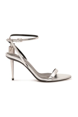 Laminerat nappaläder Padlock Spetsig Naken Sandal