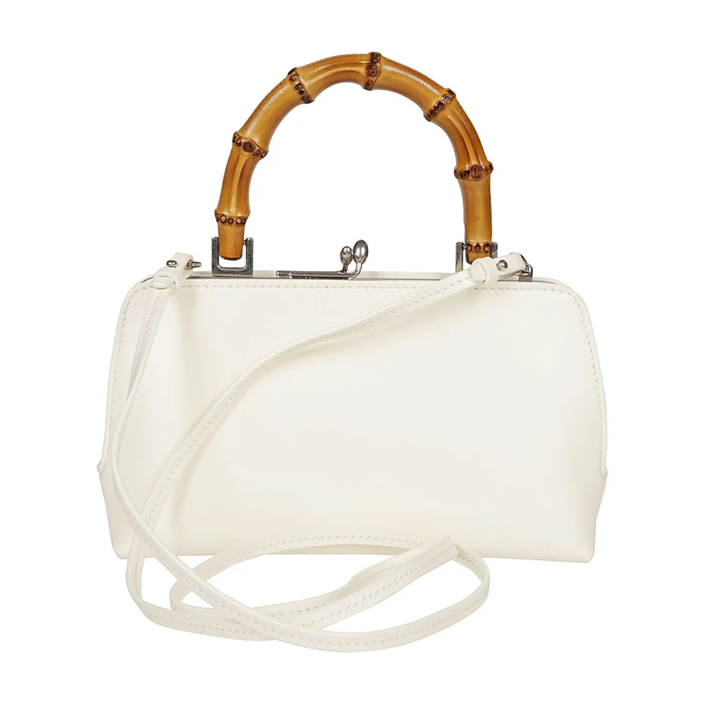 Jil Sander Mini leren tas met metalen afwerking White Dames