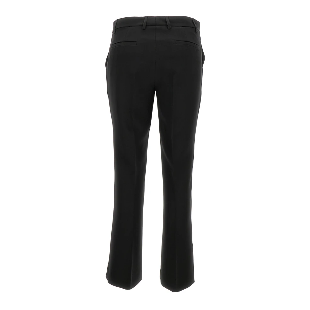 Plain Units Lage Taille Wijde Zwarte Broek Black Dames