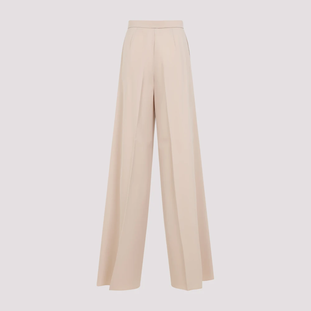 Max Mara Wijde Pijp Broek Albino Ninfa Stijl Beige Dames