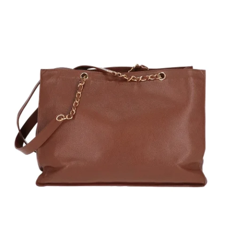 Chanel Vintage Pre-owned Leather chanel-bags Brown Dames