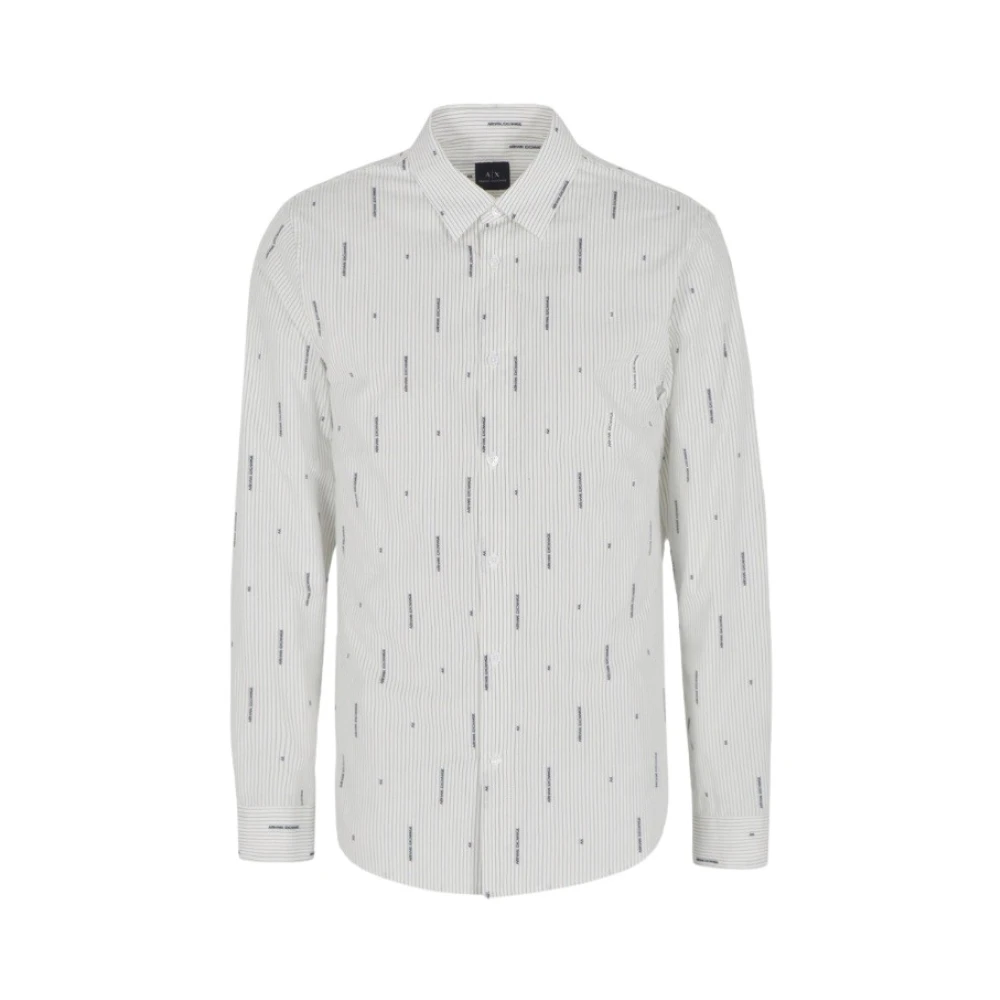Armani Exchange Witte Overhemden voor Mannen White Heren
