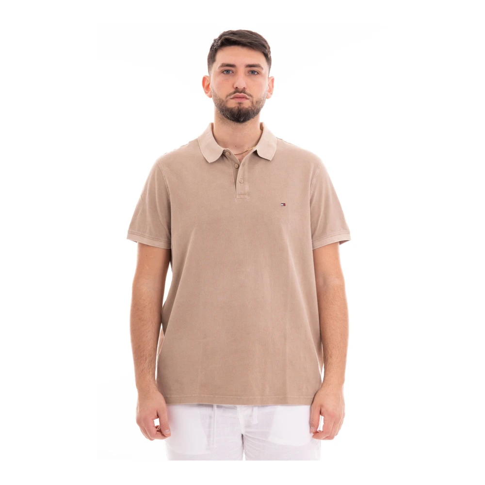 Tommy Hilfiger Casual Polo in Regular Fit Beige Heren