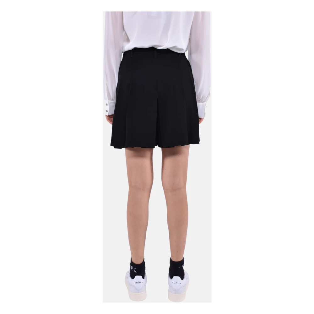 Max Mara Studio Hoge taille geplooide rokbroek Black Dames