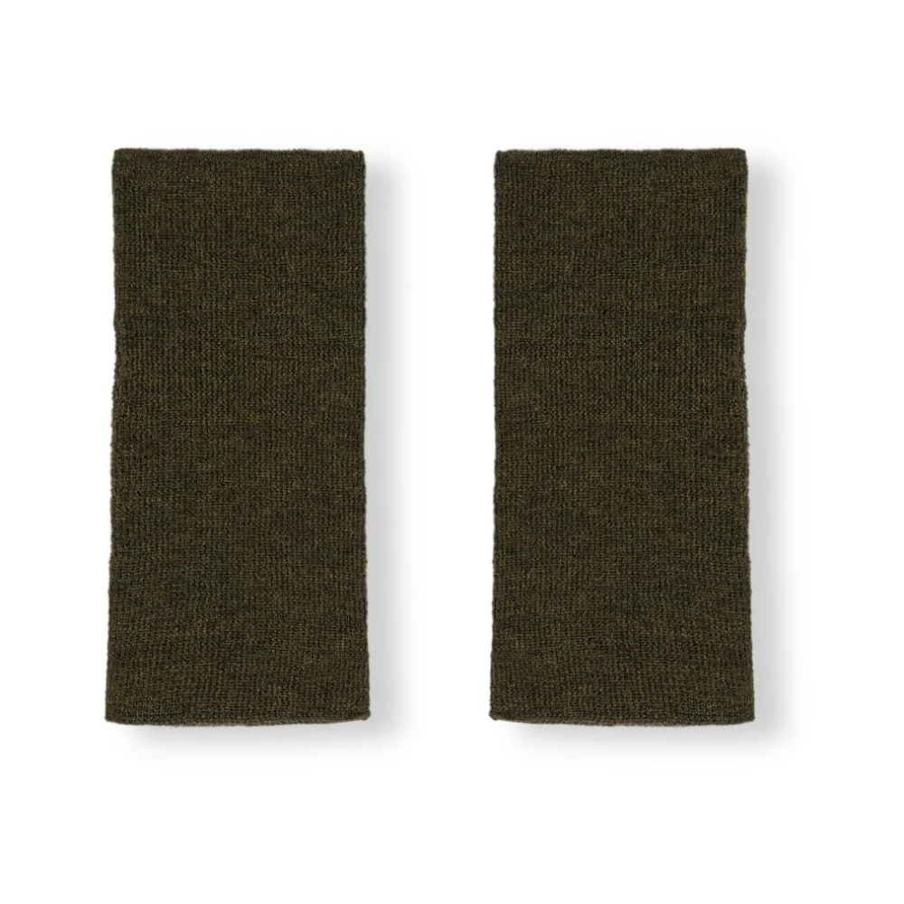 Cortana Women's Green Alpaca And Merino Wool Arm Warmers
