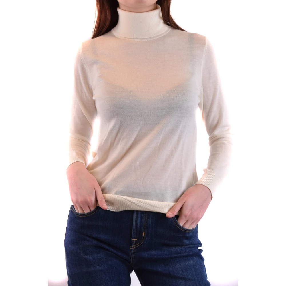 Sun68 Vrouw Beige Truien & Vesten Dames, L, Long Sleeve Turtleneck
