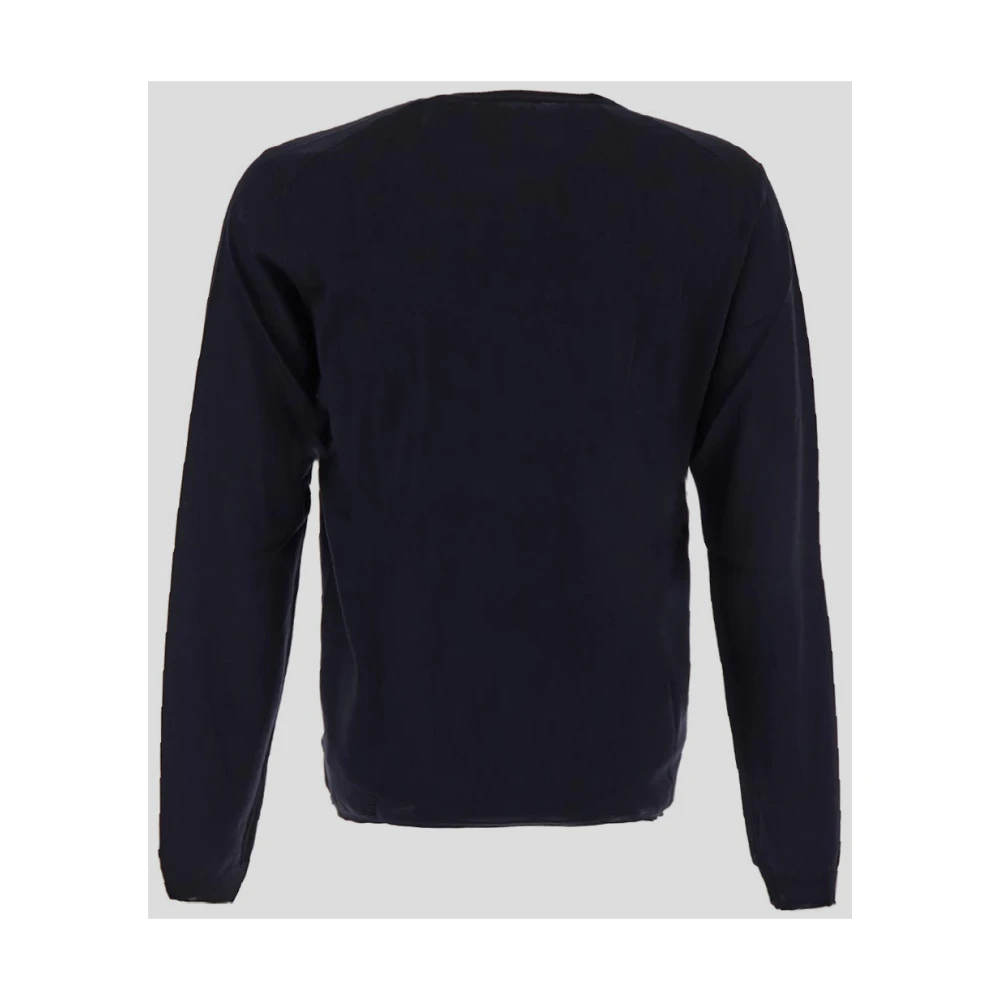 Goes Botanical Botanische Crewneck Gebreide Wollen Trui Blue Heren