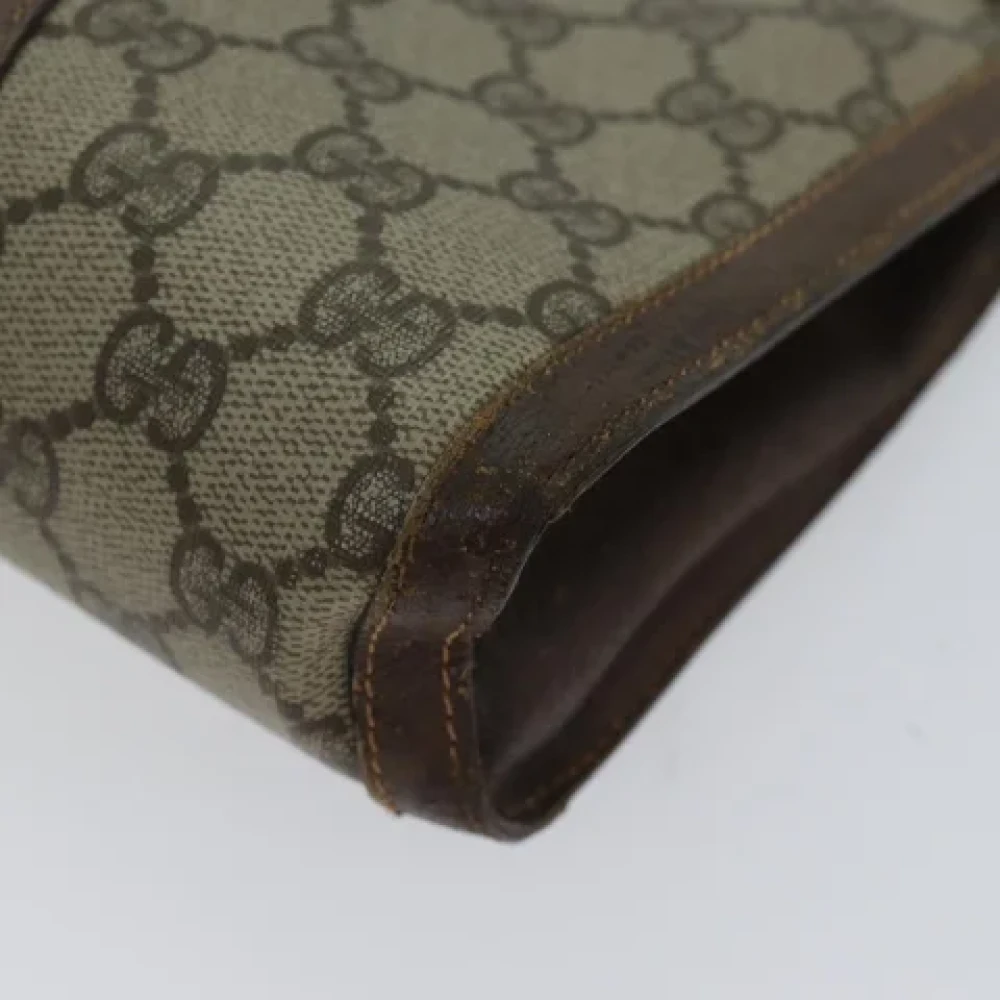 Gucci Vintage Pre-owned Leather clutches Beige Dames