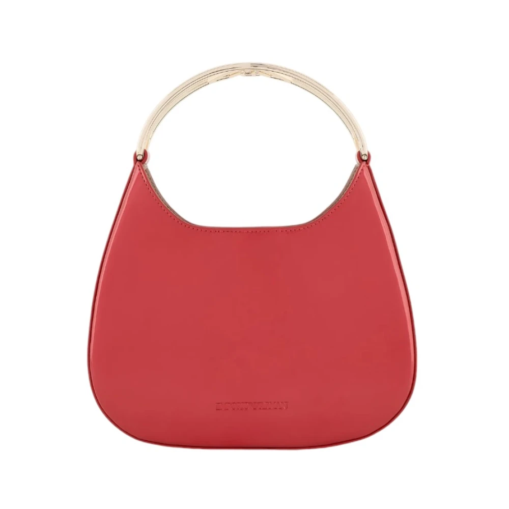 Emporio Armani Stijlvolle Leren Portemonnee Red Dames
