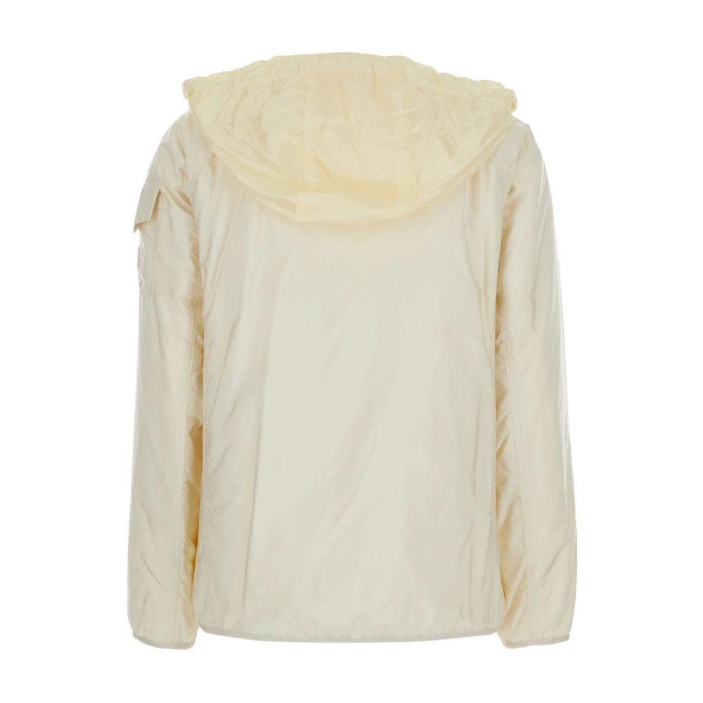 Moncler Witte donsjas met logopatch White Dames