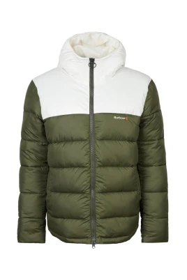 Skog Quiltad Jacka Dragkedja Logotyp
