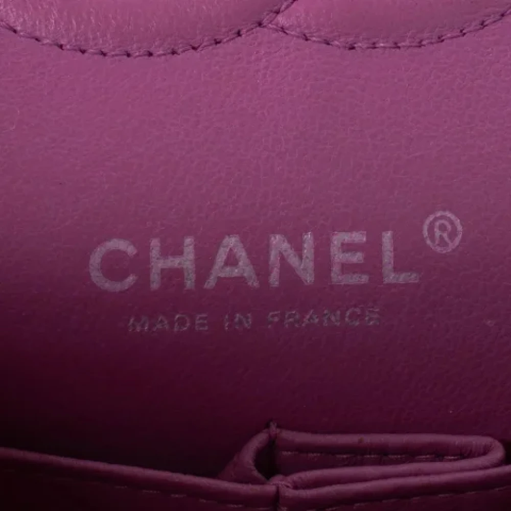 Chanel Vintage Pre-owned Leather chanel-bags Purple Dames