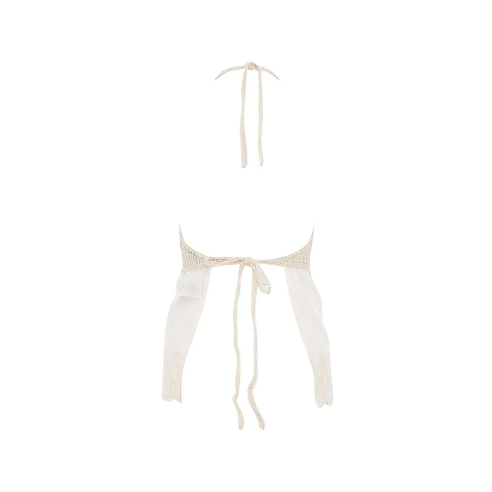 Guess Mouwloze Top Beige Dames