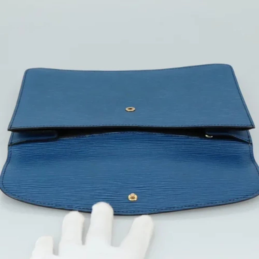 Louis Vuitton Vintage Pre-owned Leather clutches Blue Dames