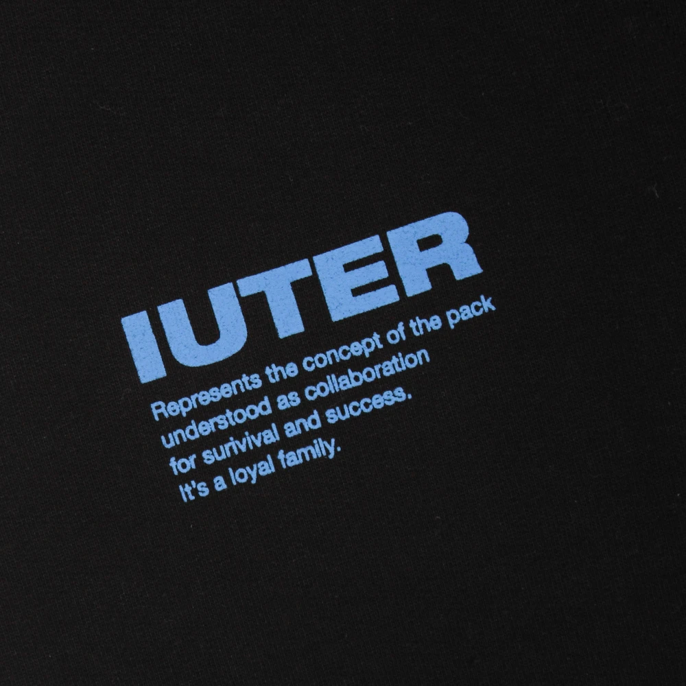 Iuter Zwarte Sweatpants Tracksuit Elastische Taille Zakken Black Heren