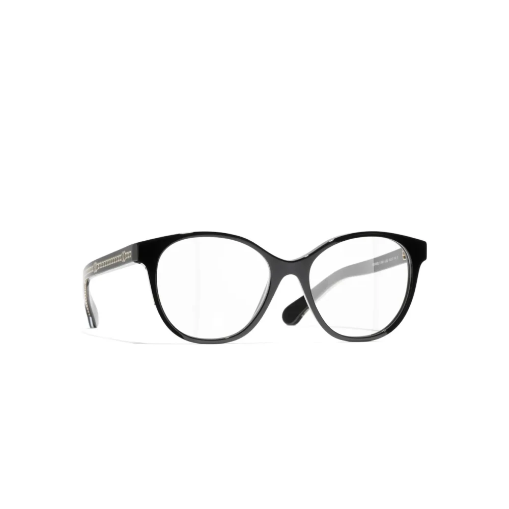 Chanel Women's Black Pantos Eyeglasses - Glasses - 52 Mm - Accessories