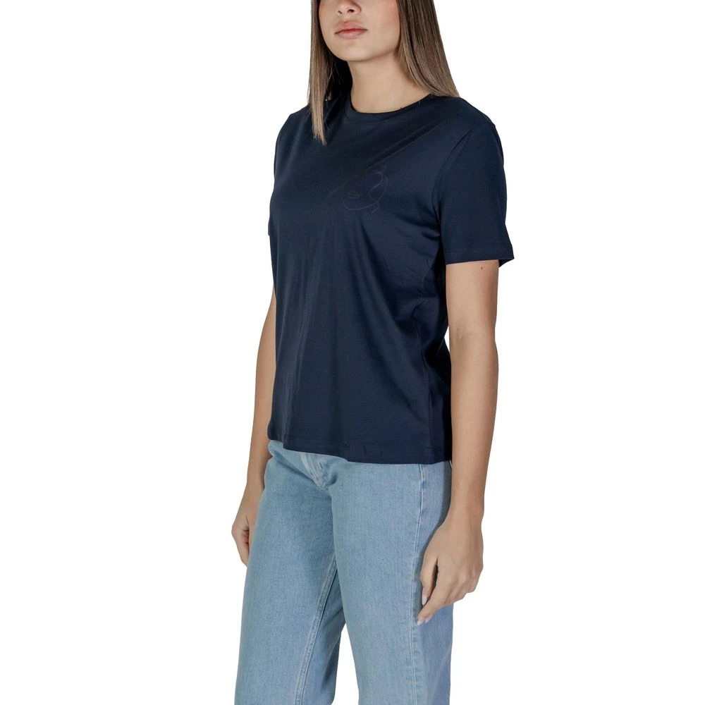 Vila Blauw Katoenen Dames T-shirt Lente Zomer Blue Dames