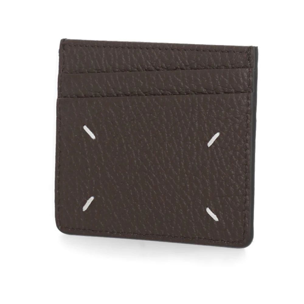 Maison Margiela Bruin Leren Portemonnee met Iconisch Logo Brown Unisex