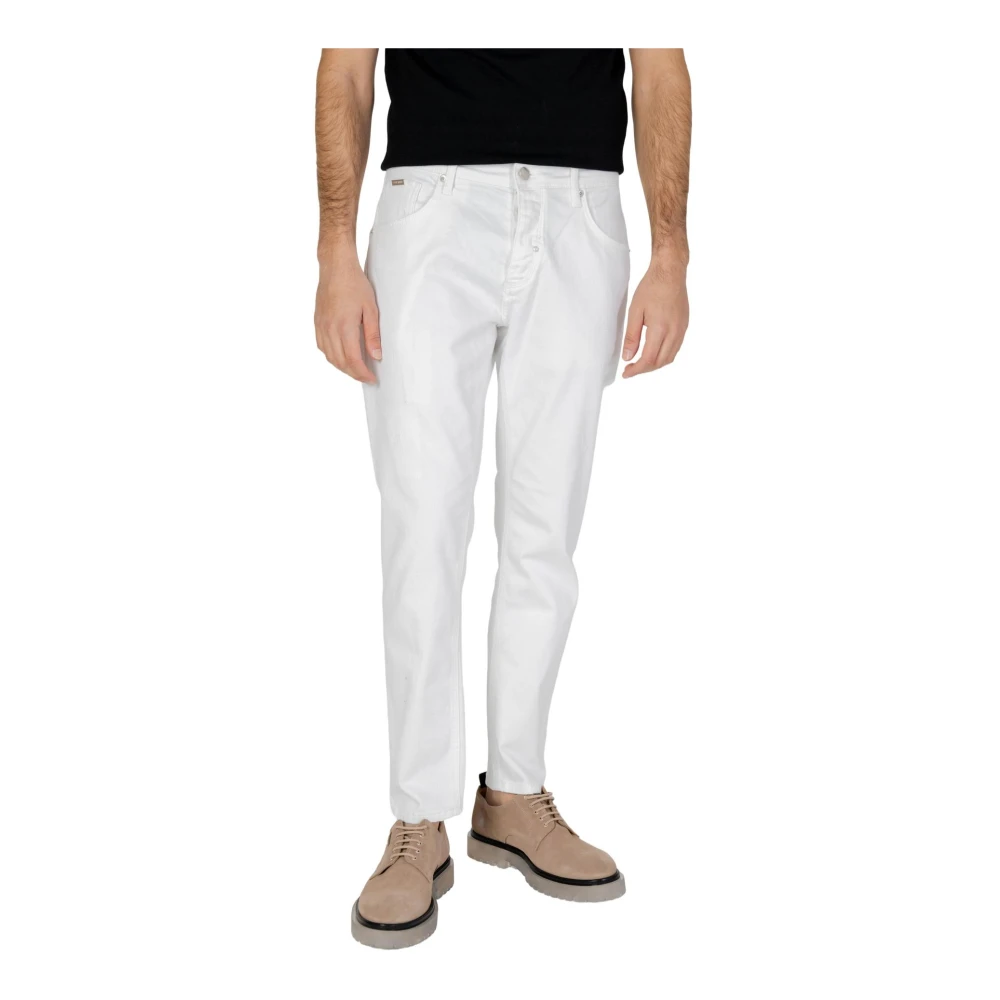 Antony Morato Witte Katoenmix Rits Jeans White Heren