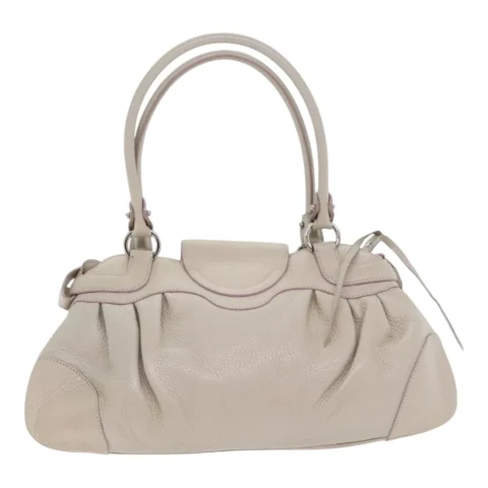 Salvatore Ferragamo Pre-owned Leather handbags Beige Dames